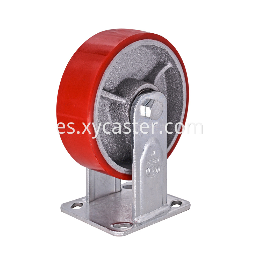 6 Inch Red Pu Caster